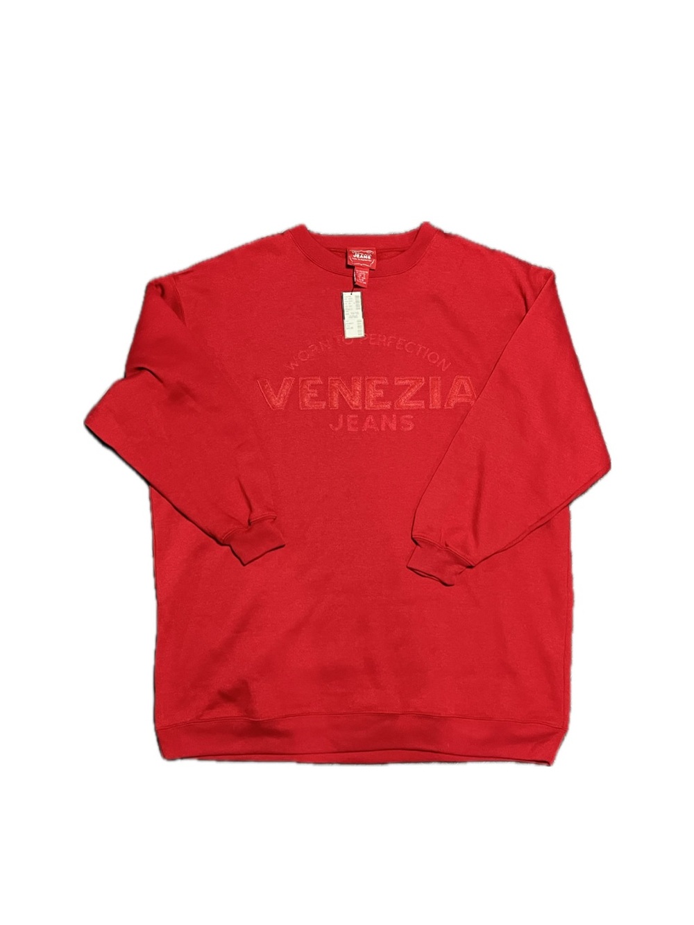 Venezia Unisex Red Crewneck Sweatshirt